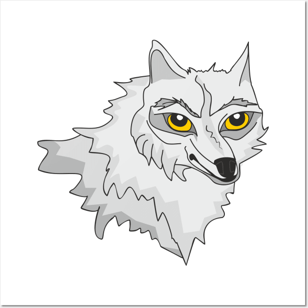 White Wolf Wall Art by Alekvik